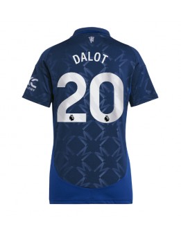 Billige Manchester United Diogo Dalot #20 Bortedrakt Dame 2024-25 Kortermet